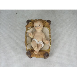Bambinello nella Culla, 8 Cm