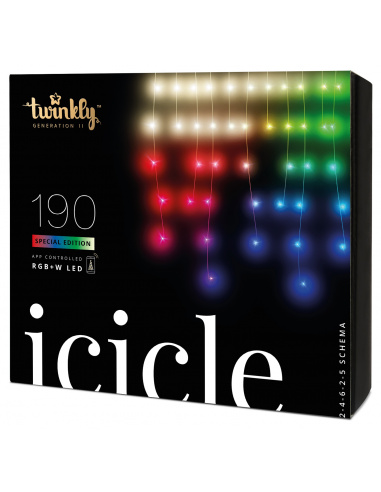 Twinkly iCicle 190 Led RGB + W (Bianco Caldo)