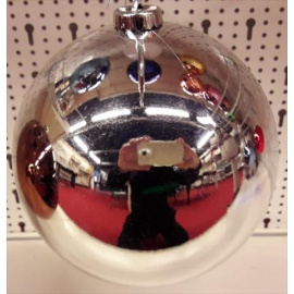 Palline di Natale, Sfera di Plastica 20Cm ARGENTO