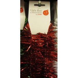 Festone Natalizio ROSSO 2Mt, 6 Cm Diametro