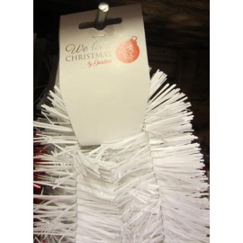 Festone Natalizio BIANCO 2Mt, 6 Cm Diametro 