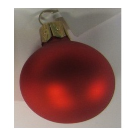 Pallina di Natale, Sfera di Vetro, 8 Cm, Rosso Opaco 