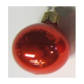 Pallina di Natale, Sfera di Vetro, 8 Cm, Rosso Smaltato 