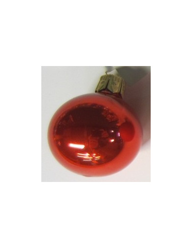 Pallina di Natale, Sfera di Vetro, 6 Cm, Rosso Smaltato 