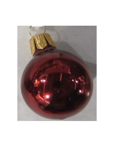 Pallina di Natale, Sfera di Vetro, 10 Cm, Bordeaux Lucido