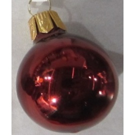 Pallina di Natale, Sfera di Vetro, 8 Cm, Bordeaux Lucido