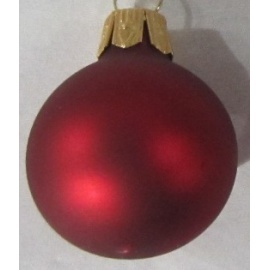 Pallina di Natale, Sfera di Vetro, 6 Cm, Bordeaux Opaco