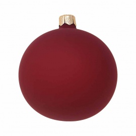 Pallina di Natale, Sfera di Vetro, 15 Cm, Bordeaux Vellutato