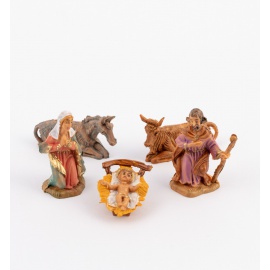 Statuette per Presepe, Natività 5 pezzi,  Cm4