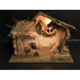 Capanna per Presepe, 50X26X37cm con Luce