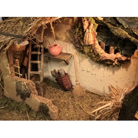 Capanna per Presepe, 50X26X37cm con Luce 2