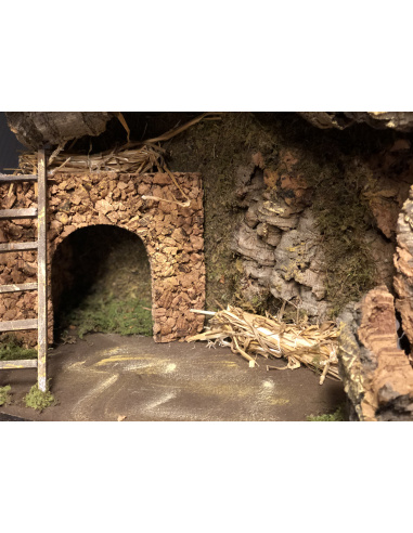 Capanna per Presepe, 50X23X36cm con Luce