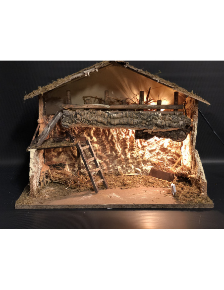 Capanna per Presepe, 50X23X38cm con Luce