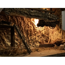 Capanna per Presepe, 50X23X38cm con Luce 2