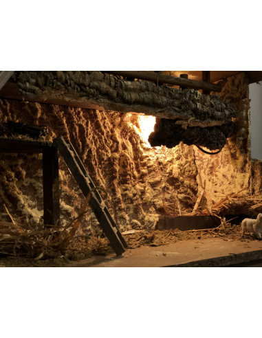 Capanna per Presepe, 50X23X38cm con Luce