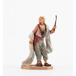 Statuette per Presepe,  Pastore con frusta,  Cm9,5