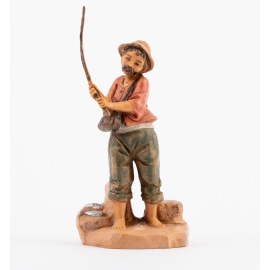 Statuette per Presepe, Cammelliere seduto sulla sella,  Cm9,5