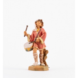Statuette per Presepe, pastore con tamburo,  Cm9,5