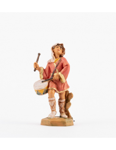 Statuette per Presepe, pastore con tamburo,  Cm9,5
