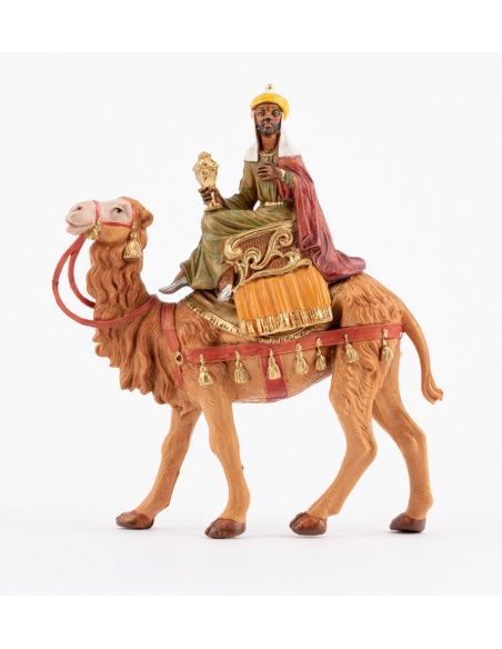 Statuette per Presepe, Re Magi a Cammello Assortiti,  Cm10 Statuette per Presepe, Re Magi a Cammello Assortiti,  Cm10