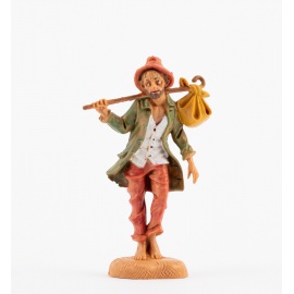 Statuette per Presepe, Pastore con fardello,  Cm10