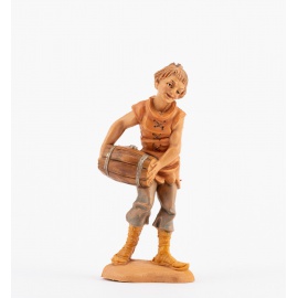 Statuette per Presepe, Pastore con botti,  Cm10