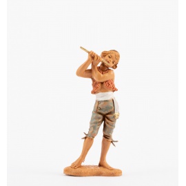 Statuette per Presepe, Pastore con flauto,  Cm10