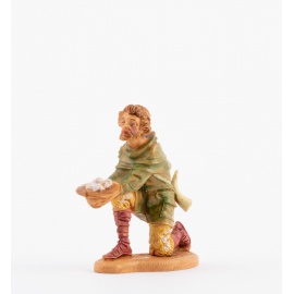 Statuette per Presepe, Pastore in ginocchio,  Cm10
