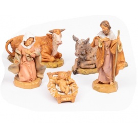 Statuette per Presepe, Natività 5 pezzi,  Cm12