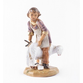 Statuette per Presepe, Tosatore di pecore,  Cm12