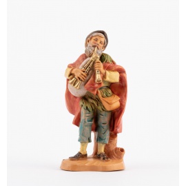 Statuette per Presepe, Pastore con zampogna,  Cm12