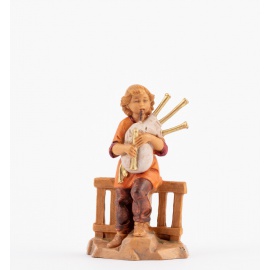Statuette per Presepe, Ragazzo con zampogna,  Cm12