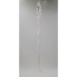 Pallina di Natale, Pendente Spirale di Vetro , 22 Cm, Trasparente