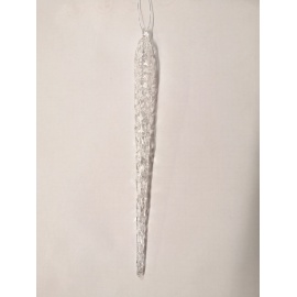 Pallina di Natale, Ghiacciolo di Vetro, 20 Cm, Trasparente