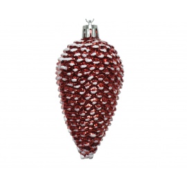 Pigna rossa in plastica da appendere cm.4,5x4x5x9