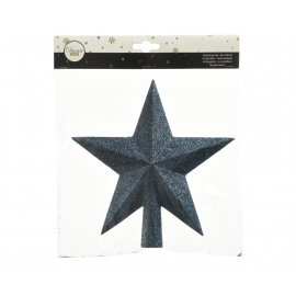 Puntale Natalizio a Stella Blu Notte cm.4,2x19x19 2