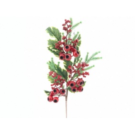 Fiore natalizio, Ramo con Bacche rosse 55 cm