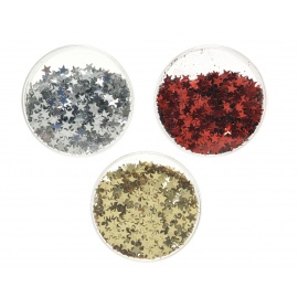 Stelle glitter oro/argento/rosso assortiti