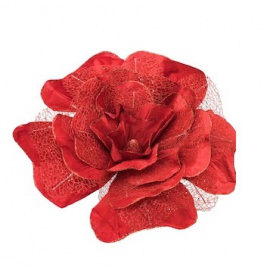 Fiore natalizio, Rosa Rossa 50cm 