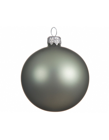 Pallina di Natale, sfera opaca verde salvia diam.8cm