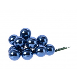 Bacche in  vetro blu diam.2cm