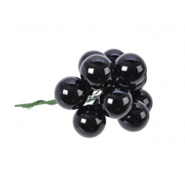 Bacche in vetro nero diam.2cm