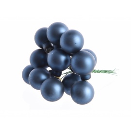 Bacche in vetro blu notte diam.2cm
