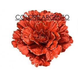 Fiore natalizio, Peonia Argento 80 cm 