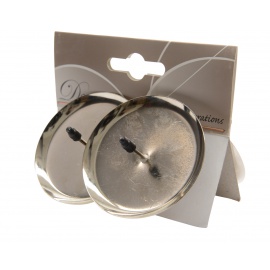 Portacandela avvento argento cm.6 conf.4pz 2