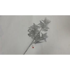 Fiore Natalizio, Ramo Capelvenere Glitterato 80cm 