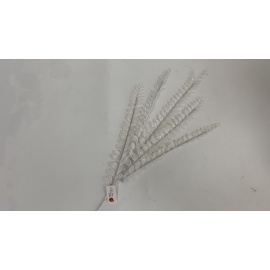 Fiore Natalizio, Rametti con Foglioline Glitterate Bianco 85cm 