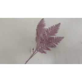 Fiore Natalizio, Ramo Felce Glitter Rosa 82 cm 