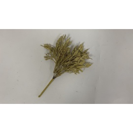 Fiore Natalizio, Ciuffo Glitter Oro 18cm 