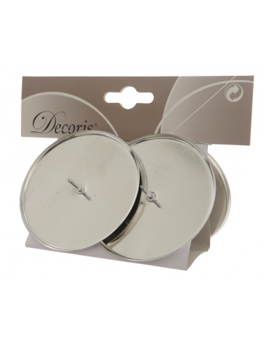 Portacandela avvento argento conf. 4...